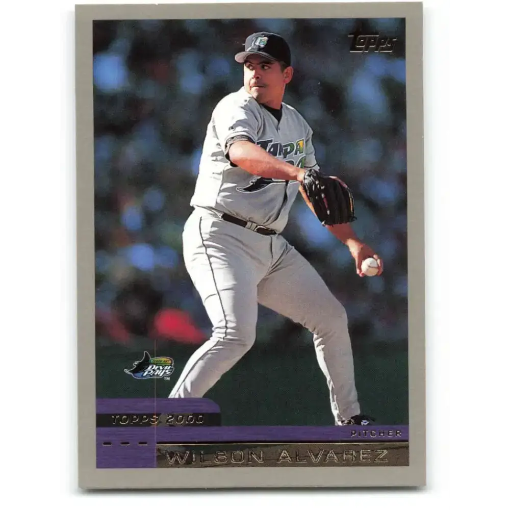 2000 Topps #386 Wilson Alvarez EX Excellent Tampa Bay Devil Rays Baseball Card - Baseball Card Single