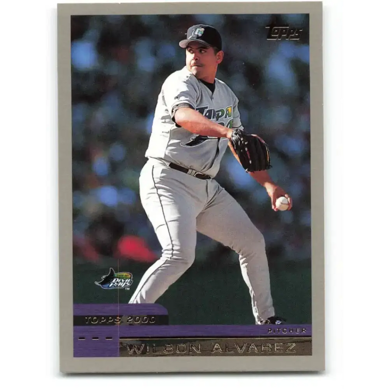 2000 Topps #386 Wilson Alvarez EX Excellent Tampa Bay Devil Rays Baseball Card - Baseball Card Single