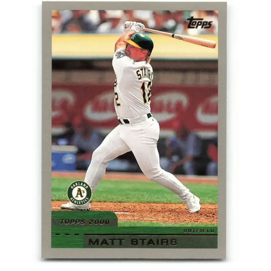 2000 Topps #390 Matt Stairs EX Excellent Oakland Athletics Baseball Card