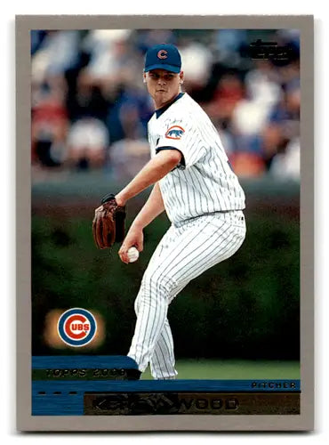 Original gloss Kerry Wood baseball card from 2000 Topps #399 with NM-MT condition