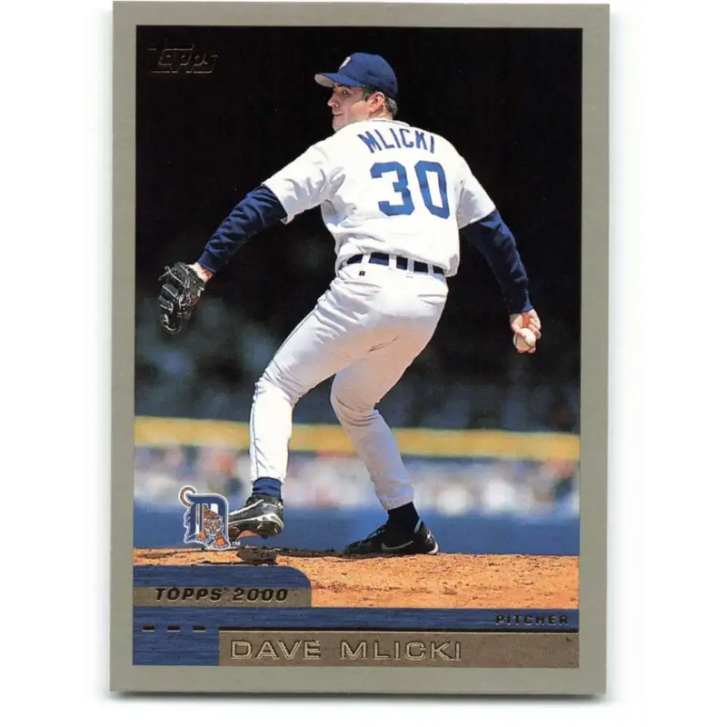 2000 Topps #409 Dave Mlicki EX Excellent Detroit Tigers Baseball Card - Baseball Card Single
