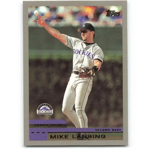 2000 Topps #41 Mike Lansing EX Excellent Colorado Rockies Baseball Card