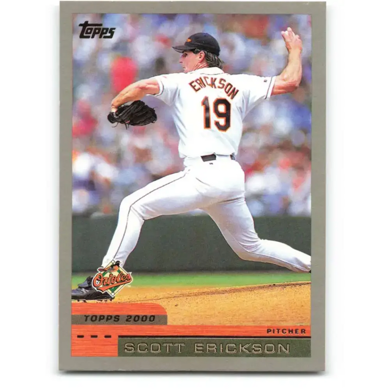 2000 Topps #416 Scott Erickson EX Excellent Baltimore Orioles Baseball Card - Baseball Card Single