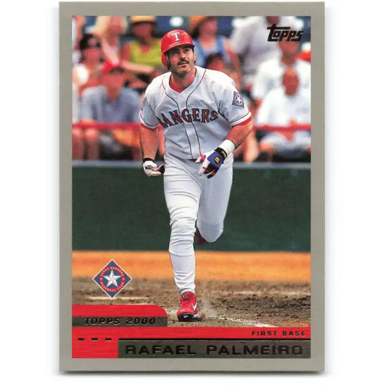 2000 Topps #417 Rafael Palmeiro EX Excellent Texas Rangers Baseball Card - Baseball Card Single