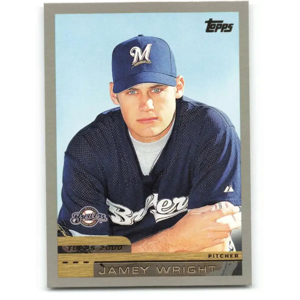 2000 Topps #419 Jamey Wright EX Excellent Milwaukee Brewers Baseball Card - Baseball Card Single