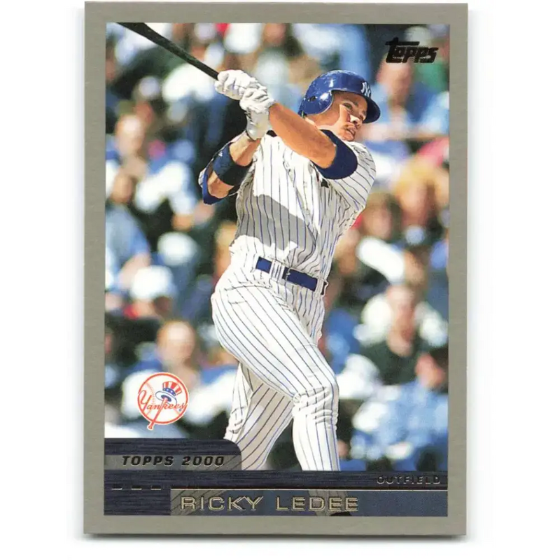 2000 Topps #422 Ricky Ledee EX Excellent New York Yankees Baseball Card - Baseball Card Single
