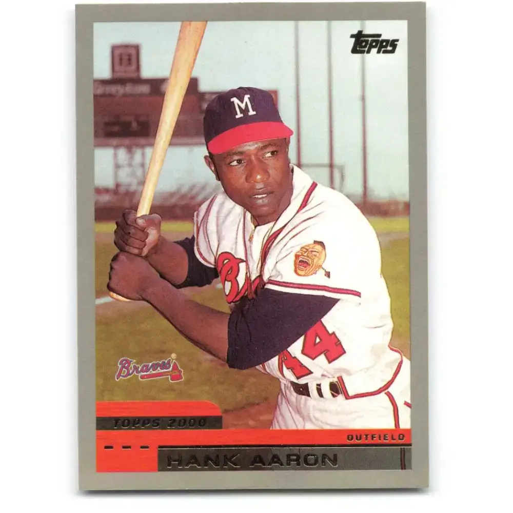 2000 Topps #44 Hank Aaron EX Excellent Atlanta Braves Baseball Card - Baseball Card Single