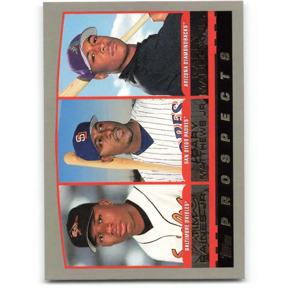 2000 Topps #445 Tim Raines Jr./Gary Matthews Jr./Garry Maddox Jr. EX Excellent RC Rookie Arizona Diamondbacks/San Diego