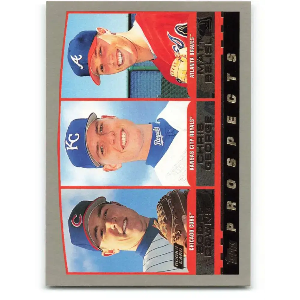 2000 Topps #447 Scott Downs/Chris George/Matt Belisle EX Excellent RC Rookie Chicago Cubs/Kansas City Royals/Atlanta