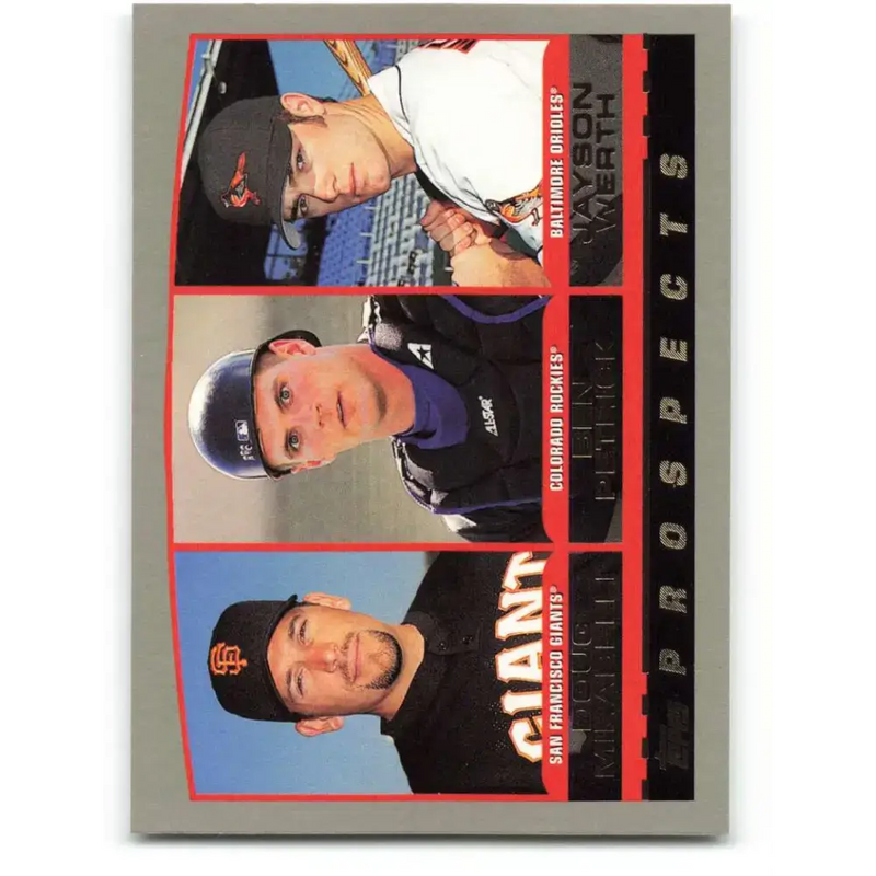 2000 Topps #448 Doug Mirabelli/Ben Petrick/Jayson Werth EX Excellent San Francisco Giants/Colorado Rockies/Baltimore