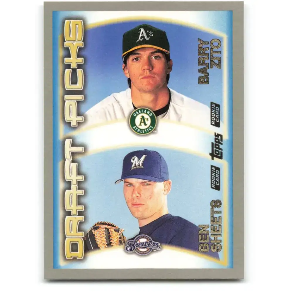 2000 Topps #451 Barry Zito/Ben Sheets EX Excellent RC Rookie Oakland Athletics/Milwaukee Brewers Baseball Card