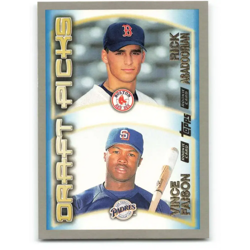 2000 Topps #453 Rick Asadoorian/Vince Faison EX Excellent RC Rookie Boston Red Sox/San Diego Padres Baseball Card