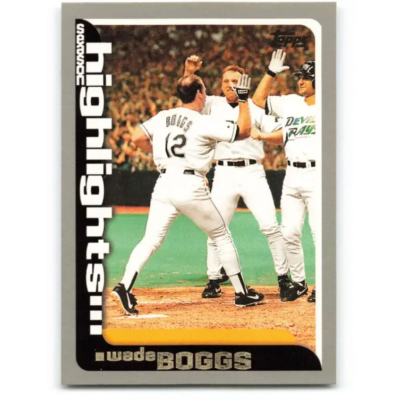 2000 Topps #458 Wade Boggs EX Excellent Tampa Bay Devil Rays Baseball Card - Baseball Card Single