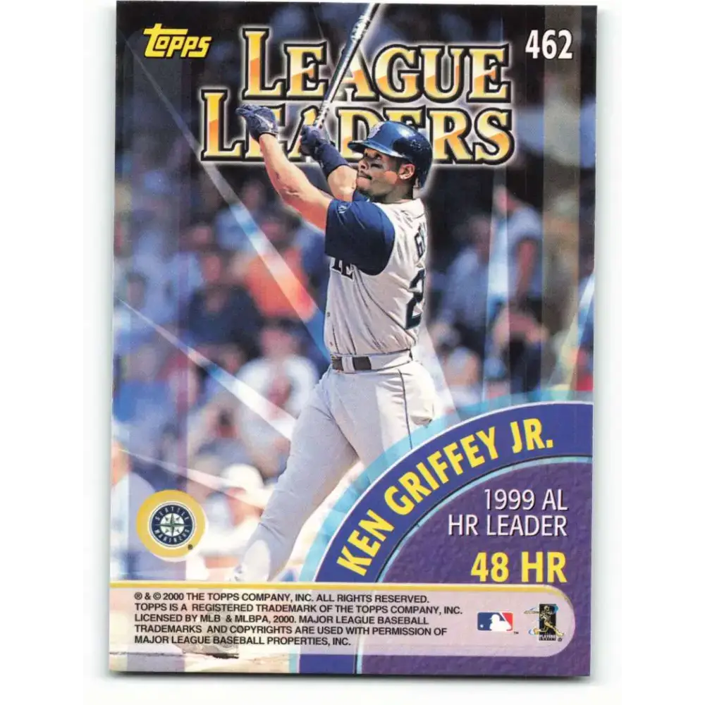 2000 Topps #462 Mark McGwire/Ken Griffey Jr. EX Excellent Seattle Mariners/St. Louis Cardinals Baseball Card