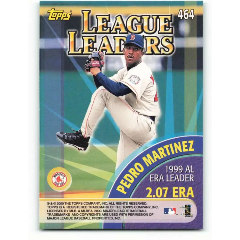 2000 Topps #464 Randy Johnson/Pedro Martinez EX Excellent Boston Red Sox/Arizona Diamondbacks Baseball Card - Baseball