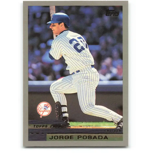 2000 Topps #56 Jorge Posada EX Excellent New York Yankees Baseball Card - Baseball Card Single