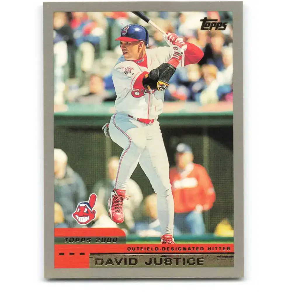 2000 Topps #66 David Justice EX Excellent Cleveland Indians Baseball Card - Baseball Card Single