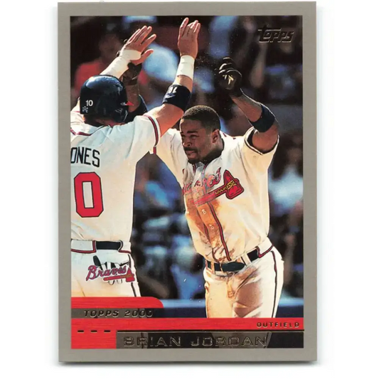 2000 Topps #72 Brian Jordan EX Excellent Atlanta Braves Baseball Card