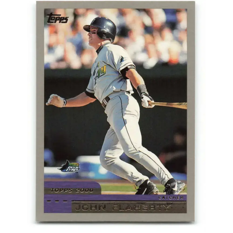 2000 Topps #75 John Flaherty EX Excellent Tampa Bay Devil Rays Baseball Card - Baseball Card Single