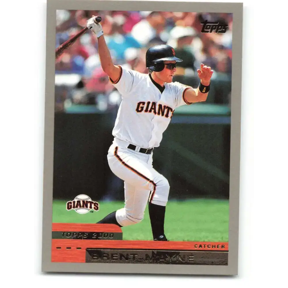 2000 Topps #76 Brent Mayne EX Excellent San Francisco Giants Baseball Card - Baseball Card Single