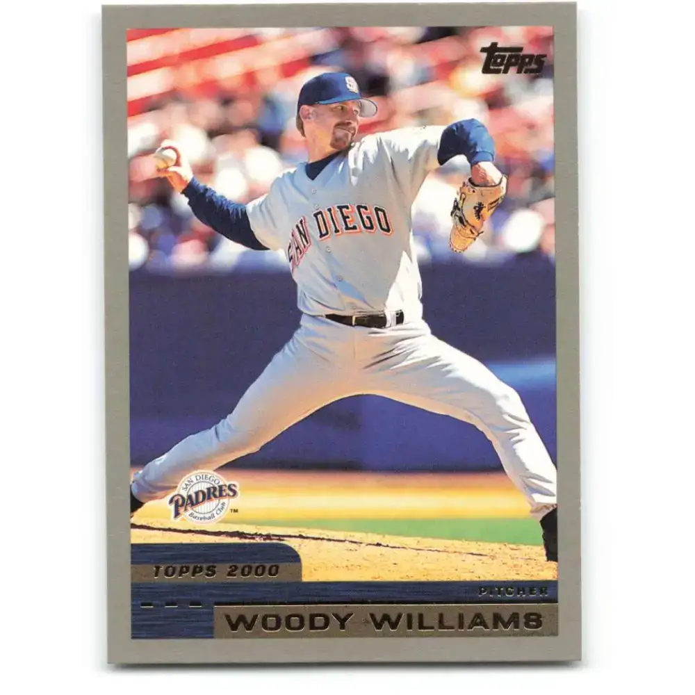 2000 Topps #82 Woody Williams EX Excellent San Diego Padres Baseball Card - Baseball Card Single