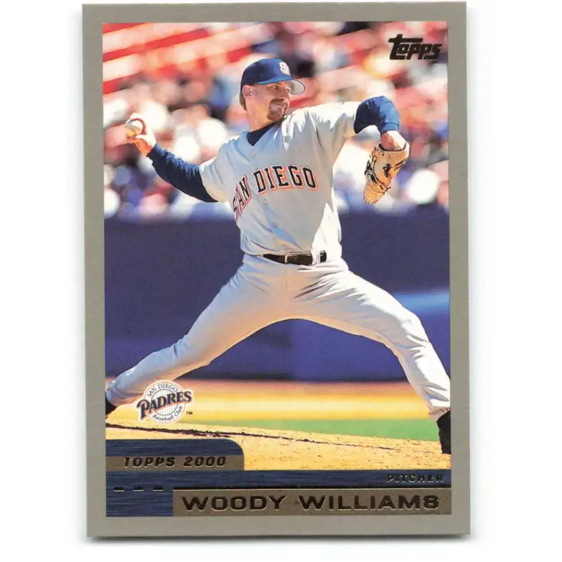 2000 Topps #82 Woody Williams EX Excellent San Diego Padres Baseball Card - Baseball Card Single