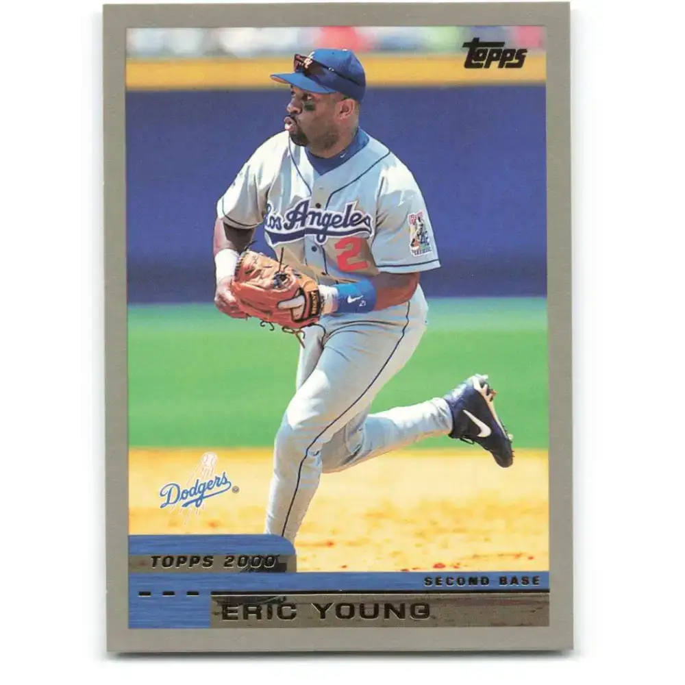 2000 Topps #92 Eric Young EX Excellent Los Angeles Dodgers Baseball Card - Baseball Card Single