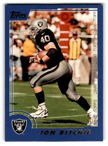 Original gloss Jon Ritchie Oakland football card from 2000 Topps Oakland Raiders series