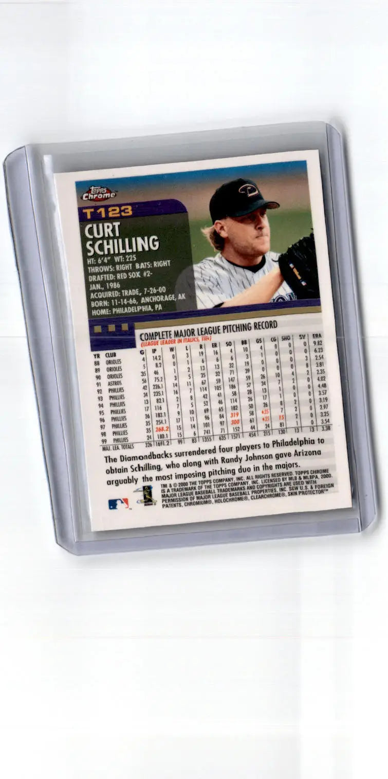 2000 Topps Chrome Traded & Rookies #T123 Curt Schilling - Baseball Card Single