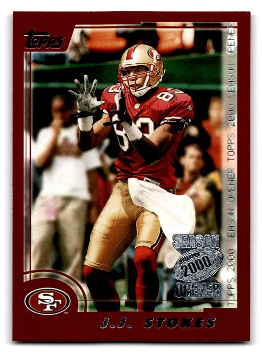 2000 Topps Season Opener #110 J.J. Stokes - Football Card Single