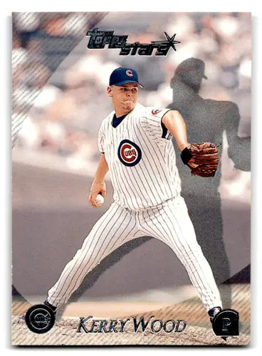 Original gloss 2000 Topps Stars Kerry Wood baseball card Cubs ID 67215
