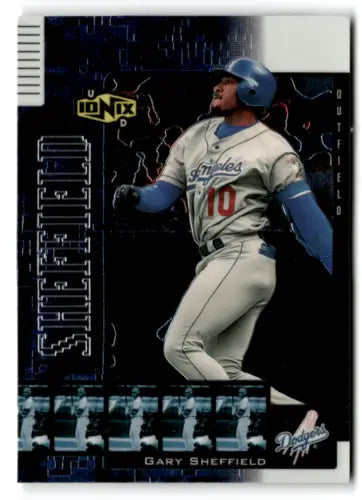 Gary Sheffield baseball card with original gloss from 2000 UD Ionix Dodgers