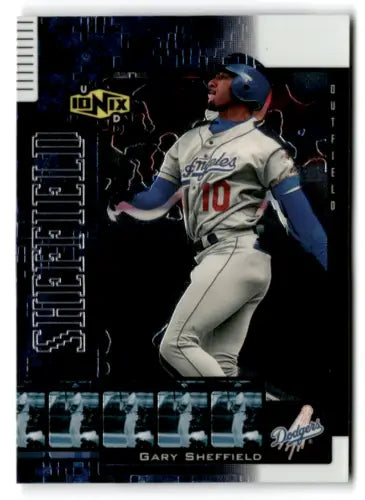 Original gloss Gary Sheffield baseball card 2000 UD Ionix NM-MT Dodgers ID77295