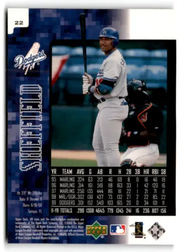 Original gloss Baseball card of Gary Sheffield NM-MT from 2000 UD Ionix Dodgers