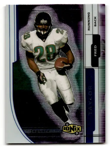 Fred Taylor football card with original gloss from 2000 UD Ionix Jaguars collection