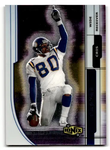 Cris Carter football card with original gloss, Cris Carter NM-MT Vikings 2000 UD Ionix
