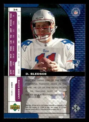 2000 UD Ionix #34 Drew Bledsoe - Football Card Single