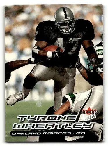 Tyrone Wheatley Oakland football card from 2000 Ultra #115 Oakland Raiders Football Cards