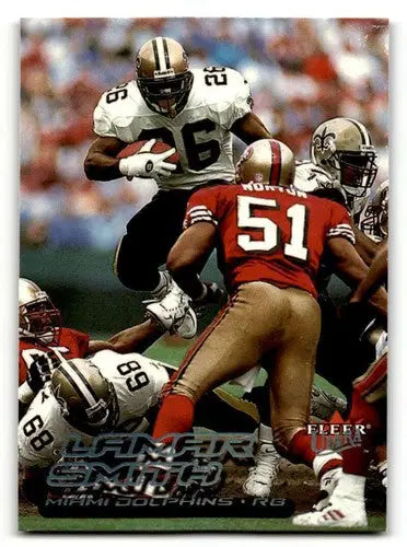 Football trading card of Lamar Smith from Miami Dolphins 2000 Ultra series