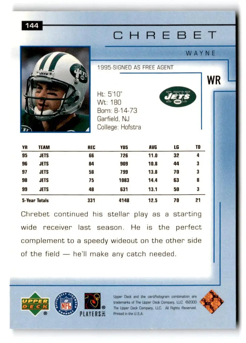 2000 Upper Deck #144 Wayne Chrebet - Football Card Single