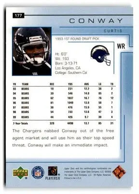 2000 Upper Deck #177 Curtis Conway - Football Card Single