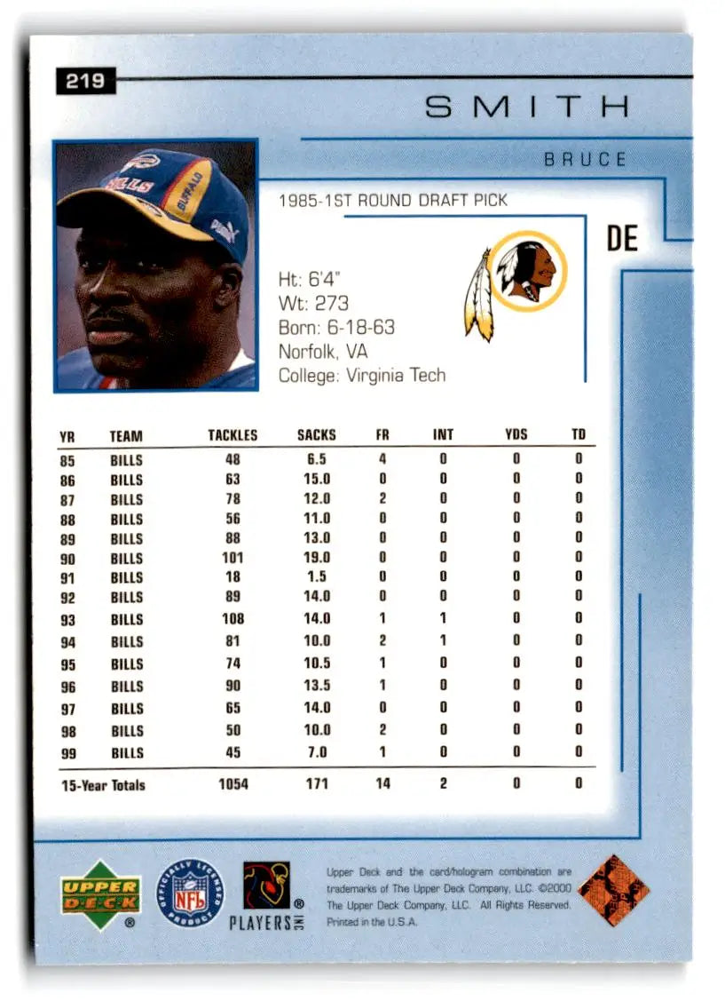 2000 Upper Deck #219 Bruce Smith - Football Card Single