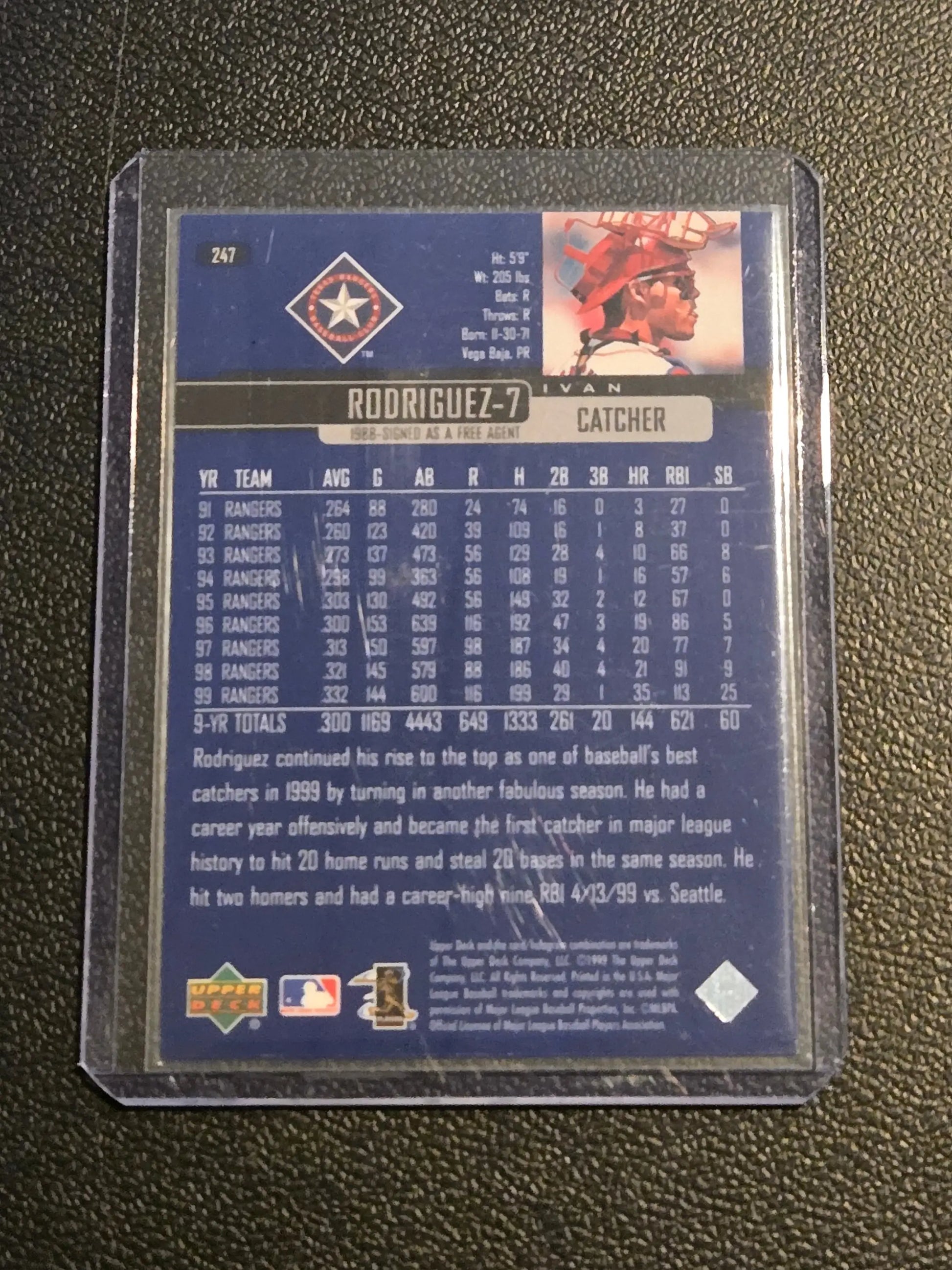 2000 Upper Deck #247 Ivan Rodriguez - Baseball Card Single