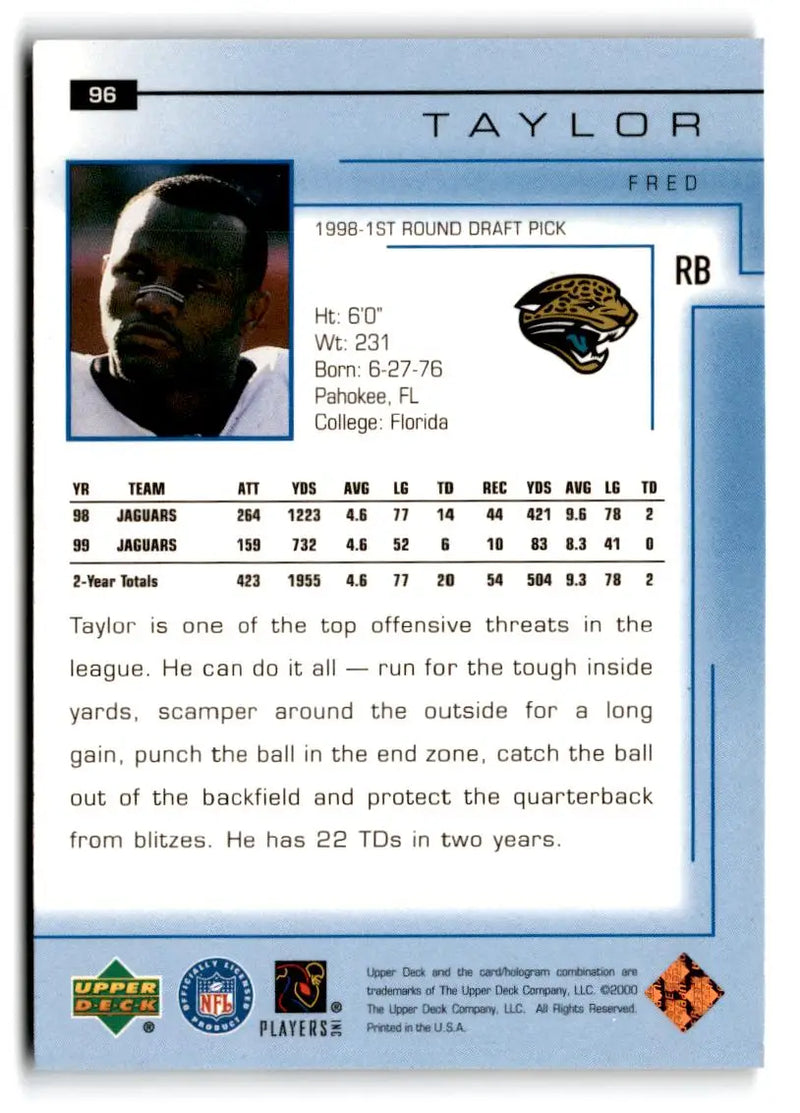 2000 Upper Deck #96 Fred Taylor - Football Card Single