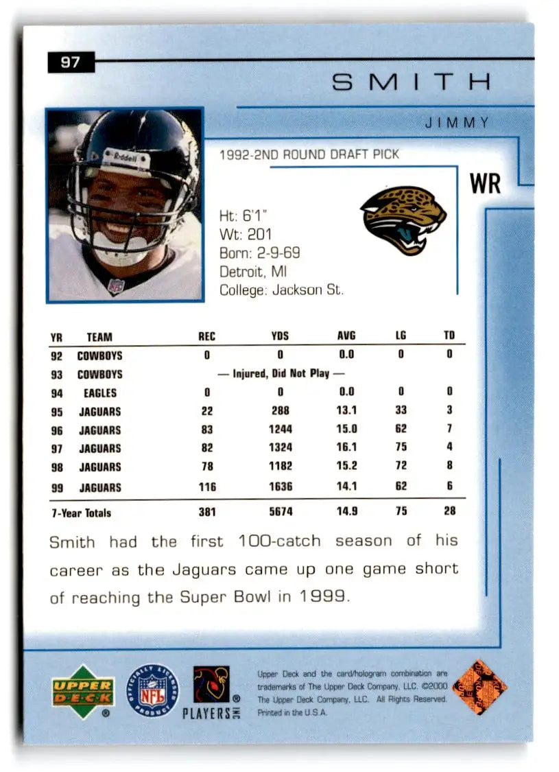 2000 Upper Deck #97 Jimmy Smith - Football Card Single