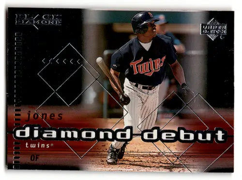 Original gloss Baseball card from 2000 Upper Deck Black Diamond Jacque Jones RC
