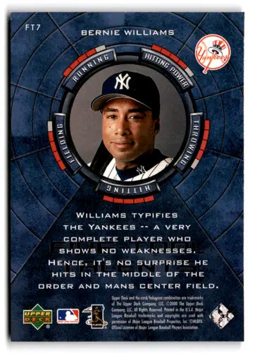 2000 Upper Deck Five-Tool Talents #FT7 Bernie Williams NM-MT Yankees ID:73524 - Baseball Card Single