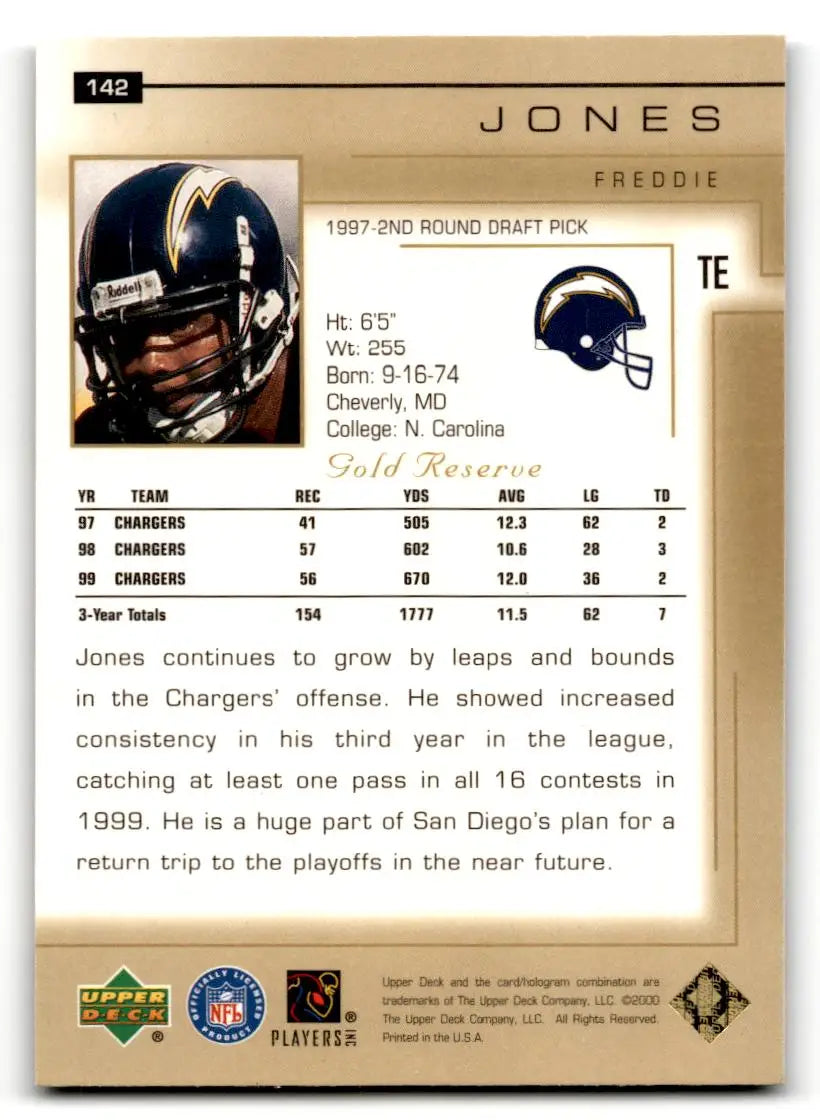 2000 Upper Deck Gold Reserve #142 Freddie Jones - Football Card Single