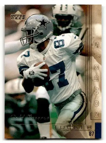 Dallas Cowboys football card from 2000 Upper Deck Gold Reserve featuring Jason Tucker