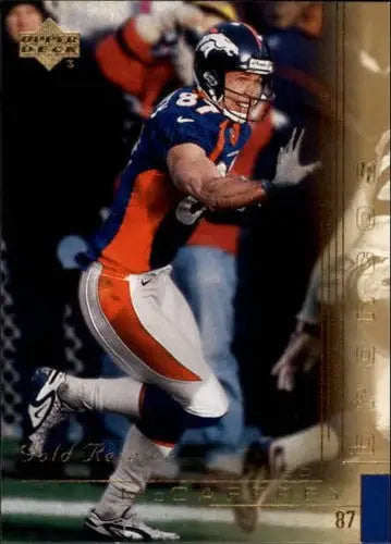 Original gloss of Ed McCaffrey football action from 2000 Upper Deck Gold Reserve Broncos